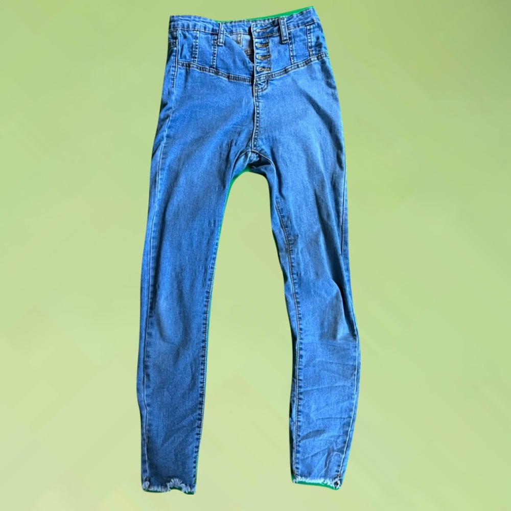 High rise skinny jeans